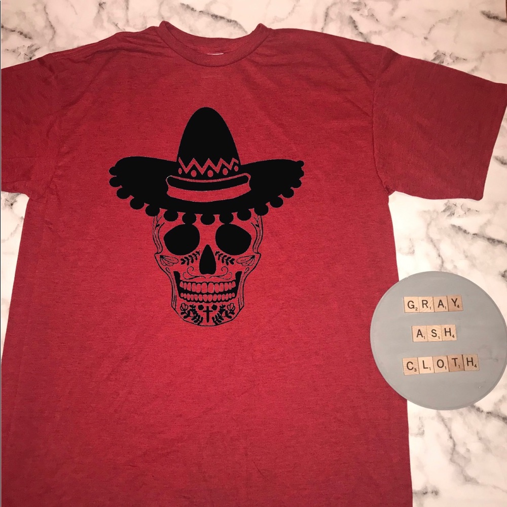 Skull. Cinco de mayo shirt. NEW